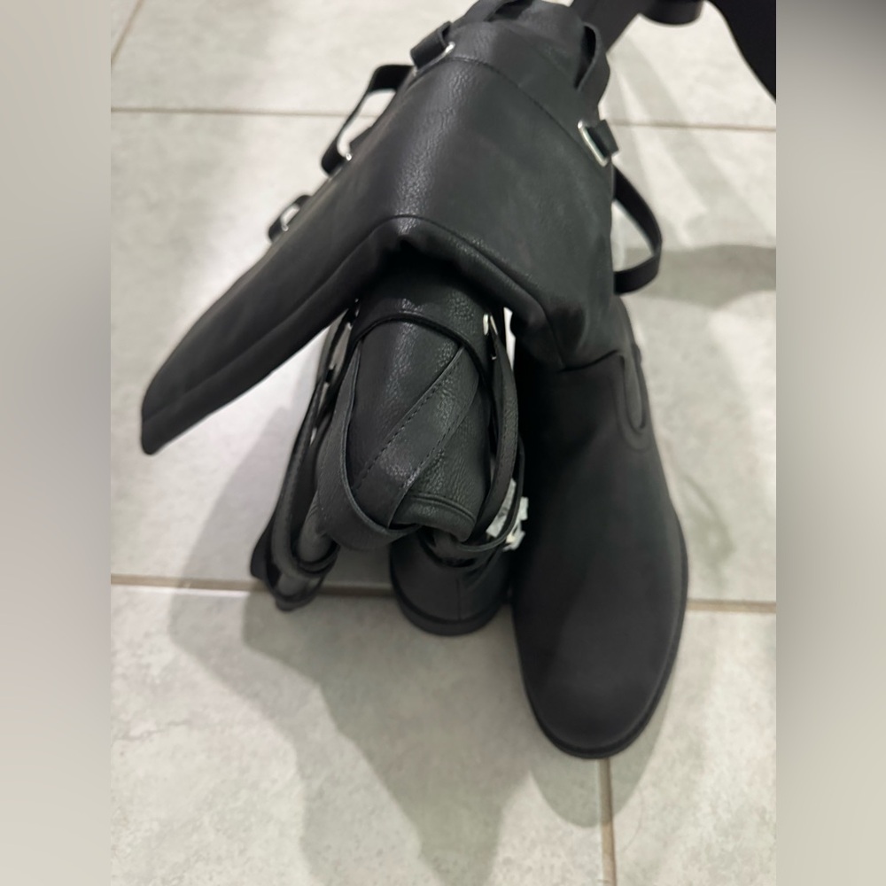 Motorcycle knee-high boots